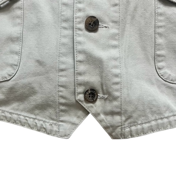 Eddie Bauer Men’s Khaki Tan Button Outdoor Vest with Pockets Size XL - Picture 4 of 7